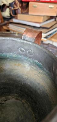 Copper Collection, Folk art Rooster pan/mold, Vintage Tea Pot, Two Handled Imperial Russian Vase