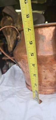 Copper Collection, Folk art Rooster pan/mold, Vintage Tea Pot, Two Handled Imperial Russian Vase