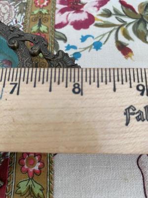 VTG 8” Chinese Porcelain & Brass Flowers Soap Dish