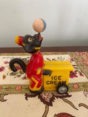 MARX ICE CREAM PEDDLER ACROBAT MONKEY FRICTION TOY