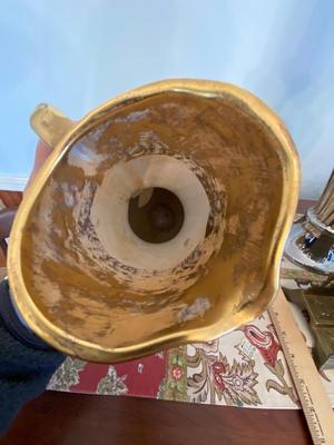 Vintage Stangl Hand Painted Granada Gold Ceramic Vase/Pitcher