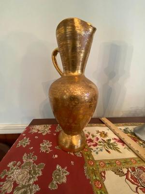 Vintage Stangl Hand Painted Granada Gold Ceramic Vase/Pitcher