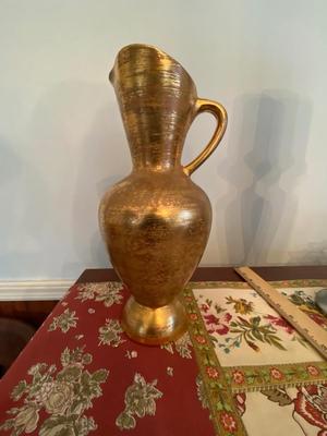 Vintage Stangl Hand Painted Granada Gold Ceramic Vase/Pitcher