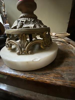 VIntage painted glass lamp