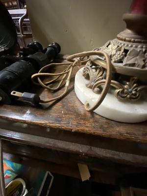 VIntage painted glass lamp