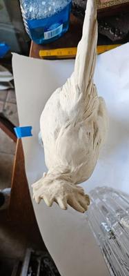 White Chicken Bendel 1908 signed porcelain Rooster