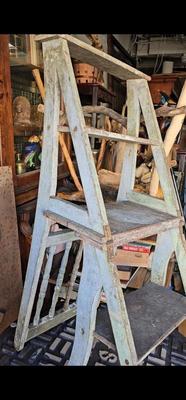 Hand made Primitive Chair that turns into a Primitive Ladder