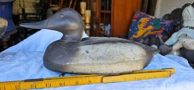 2 Vintage Decoys One Rubber and one plastic Ducks #5, one is marker Herters INC Waseca Minn