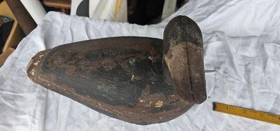 Antique Duck Decoy Carved Wood, Head Swivels Duck #2