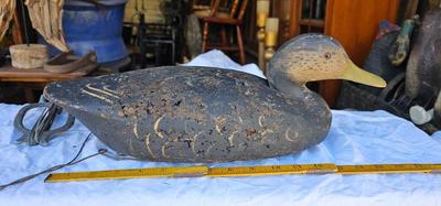Antique Duck Decoy 14" long, Cork? #1