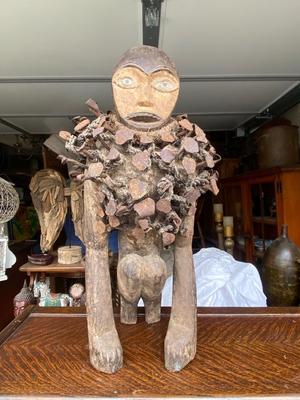 Large African fetish monkey sculpture