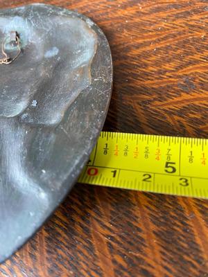 Pair of Antique bas relief plaques Dante and Beatrice, Raffaello copper