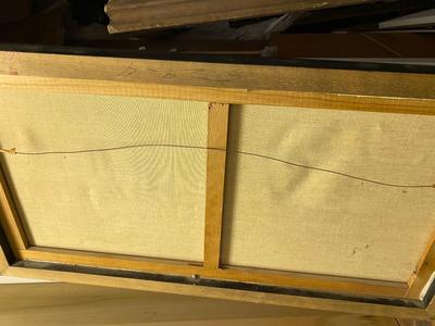 MID-CENTURY ABSTRACT CITYSCAPE SIGNED Paris 73 CIK