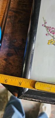 4 Chinese Hand painted Porcelain tile Panels FAMILLE ROSE