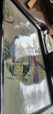 4 Chinese Hand painted Porcelain tile Panels FAMILLE ROSE