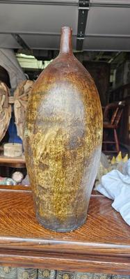 Tall Vintage Pottery vase with Beautiful Texture and Nuances of Color