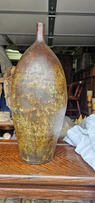 Tall Vintage Pottery vase with Beautiful Texture and Nuances of Color