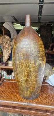 Tall Vintage Pottery vase with Beautiful Texture and Nuances of Color