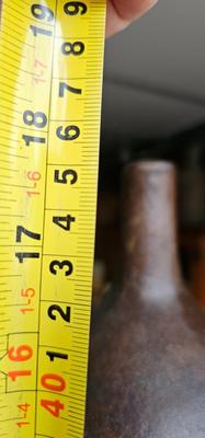 Tall Vintage Pottery vase with Beautiful Texture and Nuances of Color