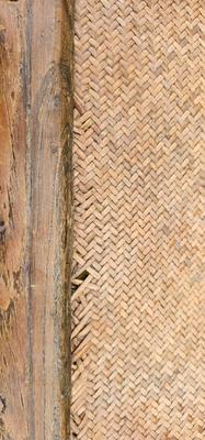 Small Antique Provincial Wood Rattan Tea Table Qing Dynasty