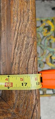 Small Antique Provincial Wood Rattan Tea Table Qing Dynasty