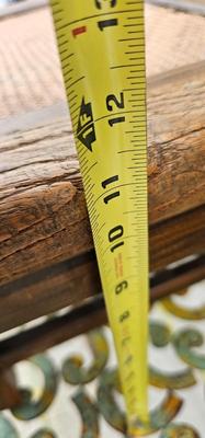 Small Antique Provincial Wood Rattan Tea Table Qing Dynasty