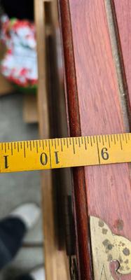 Asian Jewelry Box Lined in Bright Turquoise Silk 1970s Chinoiserie Hollywood Regency