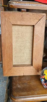 Small Vintage Oil Painting, unframed, Lake or river, trees, mountains