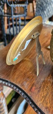 Vintage Brass Collection, 2 Pairs Candlesticks, 1 vase, 1 jewelry box, 1 frame