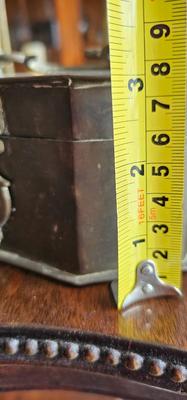 Vintage Brass Collection, 2 Pairs Candlesticks, 1 vase, 1 jewelry box, 1 frame