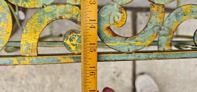 Side Table Metal Scrolls, Very Shabby Chic