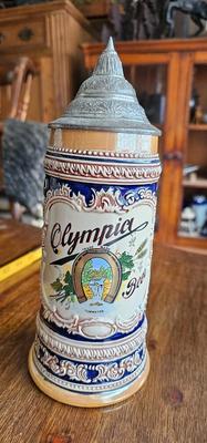 Vintage Olympia Beer Bavarian Style Stein Tumwater West Germany