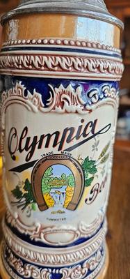 Vintage Olympia Beer Bavarian Style Stein Tumwater West Germany