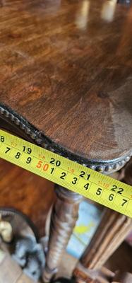 Antique French Side Table with Barley Twist Legs c1900