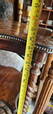 Antique French Side Table with Barley Twist Legs c1900