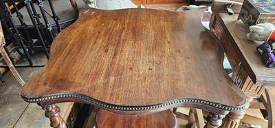 Antique French Side Table with Barley Twist Legs c1900