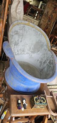 Antique "Cowboy" Hip Bath Original Painted Finish