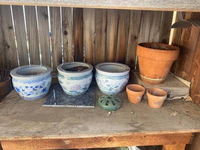 CLAY & CERAMIC POTS. MOSQUITO REPELLENT AND TILES