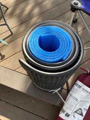 SMALL TENT, TRAVEL FOLDING CHAIRS, RIDGE REST SLEEP MATS