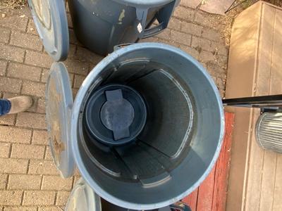 3-44 GALLON BRUTE RUBBERMAID TRASH CANS