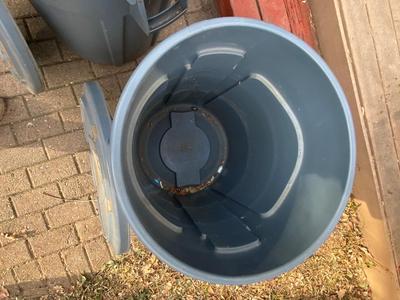 3-44 GALLON BRUTE RUBBERMAID TRASH CANS