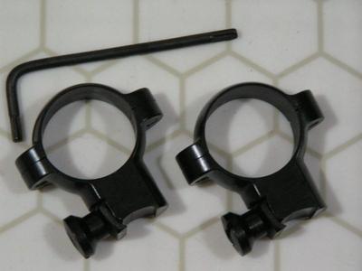 Burris scope rings. Pair for 22LR rifle. 3/8” dovetail high mount style.