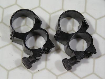 High mount see through (under) pair 22LR band strap style scope rings