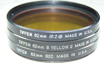 Lot of 3 Tiffen 62mm Photographers correction filters,