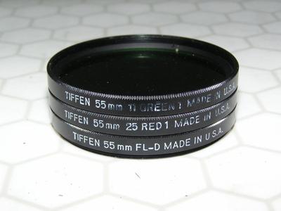 Lot of 3 - 55mm Tiffen photographers correction lens filters