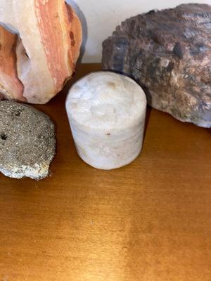 ROCKS-PETRIFIED WOOD, CORE SAMPLE, FUCHSITE QUARTZ, RAINBOW RHYOLITE, PYRITE (FOOLS GOLD)5