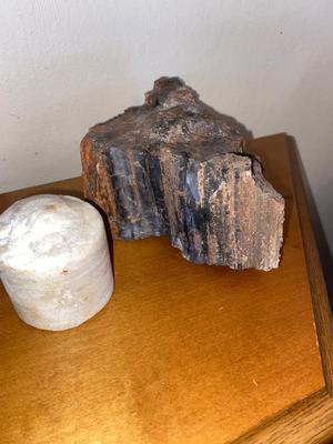 ROCKS-PETRIFIED WOOD, CORE SAMPLE, FUCHSITE QUARTZ, RAINBOW RHYOLITE, PYRITE (FOOLS GOLD)5
