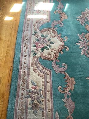 LARGE HEAVY HIGH END HAND WOVEN AREA RUG