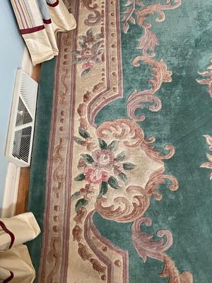 LARGE HEAVY HIGH END HAND WOVEN AREA RUG