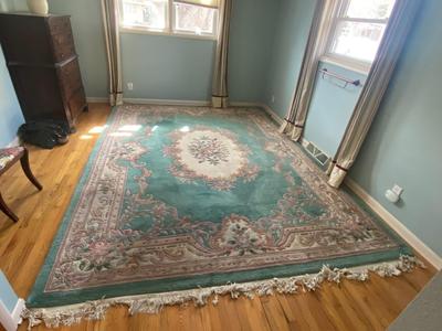 LARGE HEAVY HIGH END HAND WOVEN AREA RUG